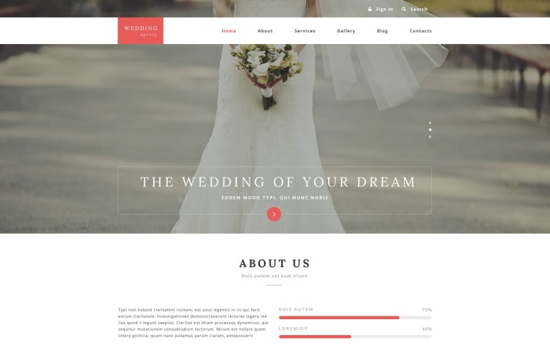 Wedding Agency Drupal Template