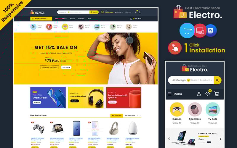 Electro ? Electronic Multipurpose Mega OpenCart Template