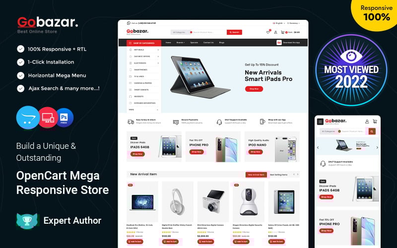Gobazar ? Electronic Marketplace OpenCart Store