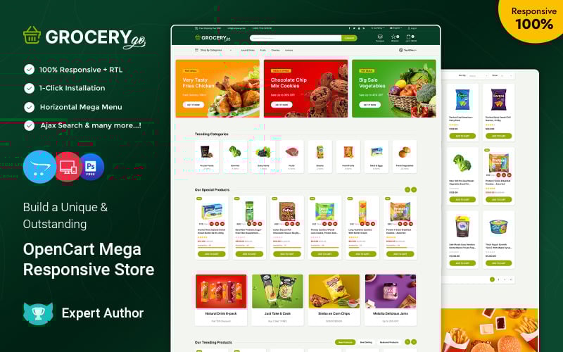 Grocerygo - Grocery and Food Multipurpose Responsive OpenCart Store