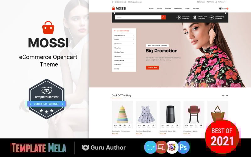 Mossi - Fashion and Accessories OpenCart Theme
