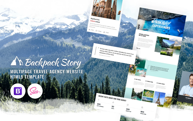 Backpack Story - Online Travel Agency Website Template