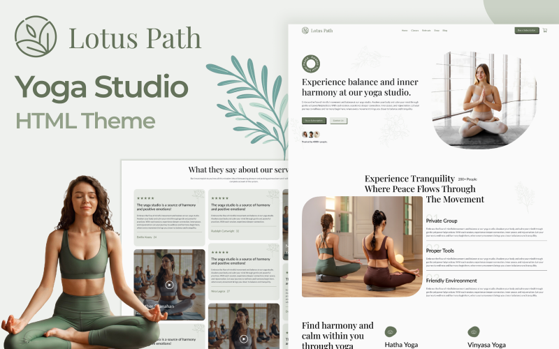 Lotus Path - Yoga & Fitness Studio HTML Website Template