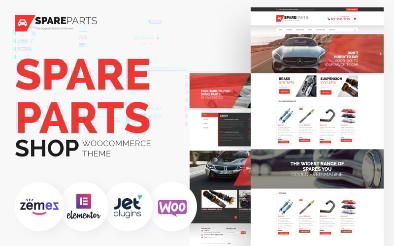 SpareParts - Spare Parts Shop ECommerce Modern Elementor WooCommerce Theme