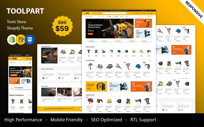ToolPart ? Tools Parts and Equipment Responsive Shopify 2.0 Theme