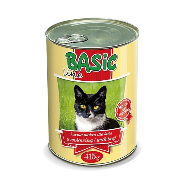 Basic Line Canned Wet Cat Food – Beef (415g)