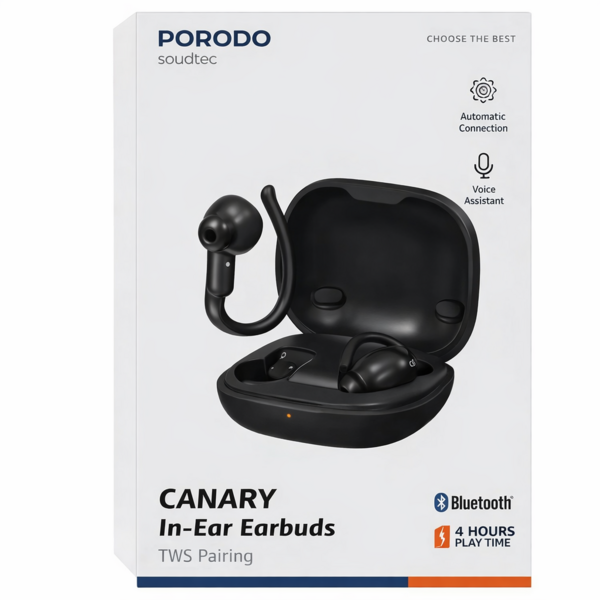 Porodo Soundtec Canary In-Ear Earbuds with TWS Pairing