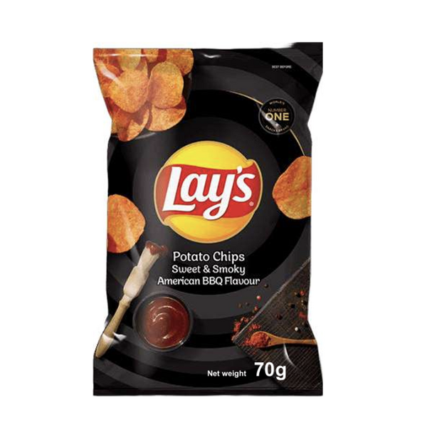 Lays Sweet & Smokey BBQ Potato Chips - 70g