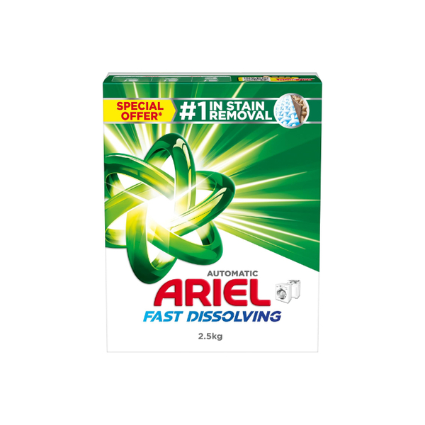 Ariel Fast Dissolving Laundry Detergent Powder - 2.5 Kg