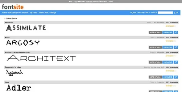 Font Site Script + 13k Fonts Pack