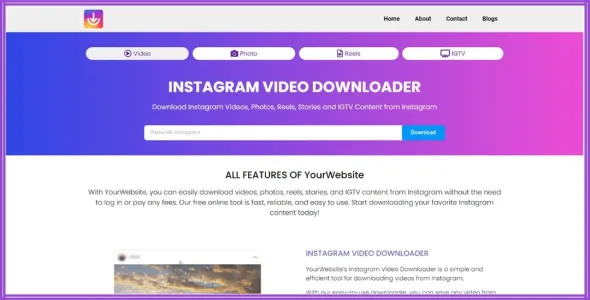 Easy Instagram Video Download