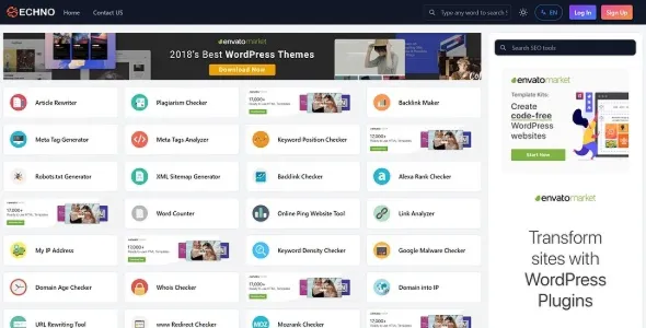 Toolx Theme for AtoZ SEO Tools PHP Script