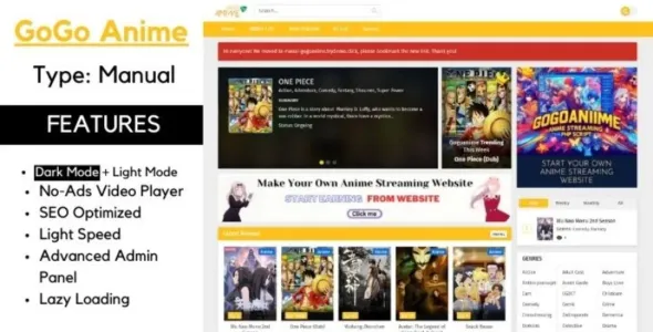 GoGo Anime PHP Script - Manual