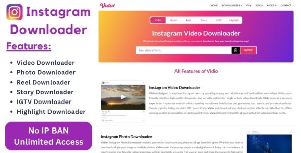 Vidio - Instagram Downloader