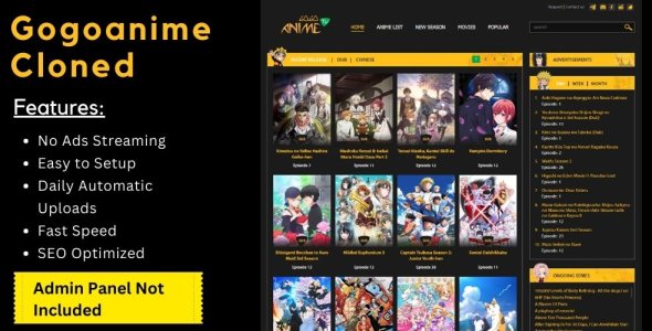 Gogoanime Cloned - Automatic PHP Script