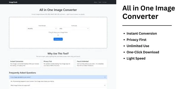 All in One Image Converter – Fast & Free Browser-Based Image Format Tool