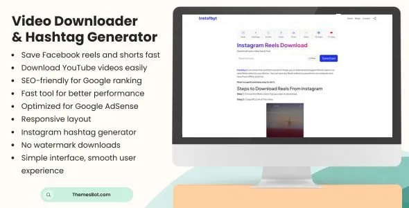 Instafbyt – All-in-One Video Downloader & Hashtag Generator Script
