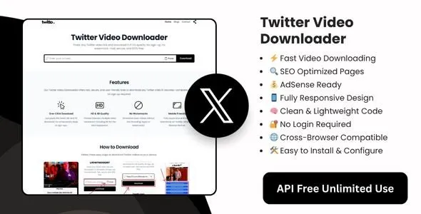 Twitter Video Downloader PHP Script