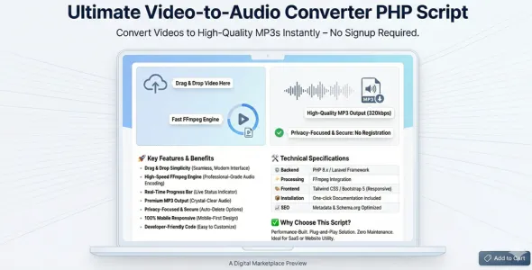 Video to Audio Converter PHP Script — Convert Video to MP3