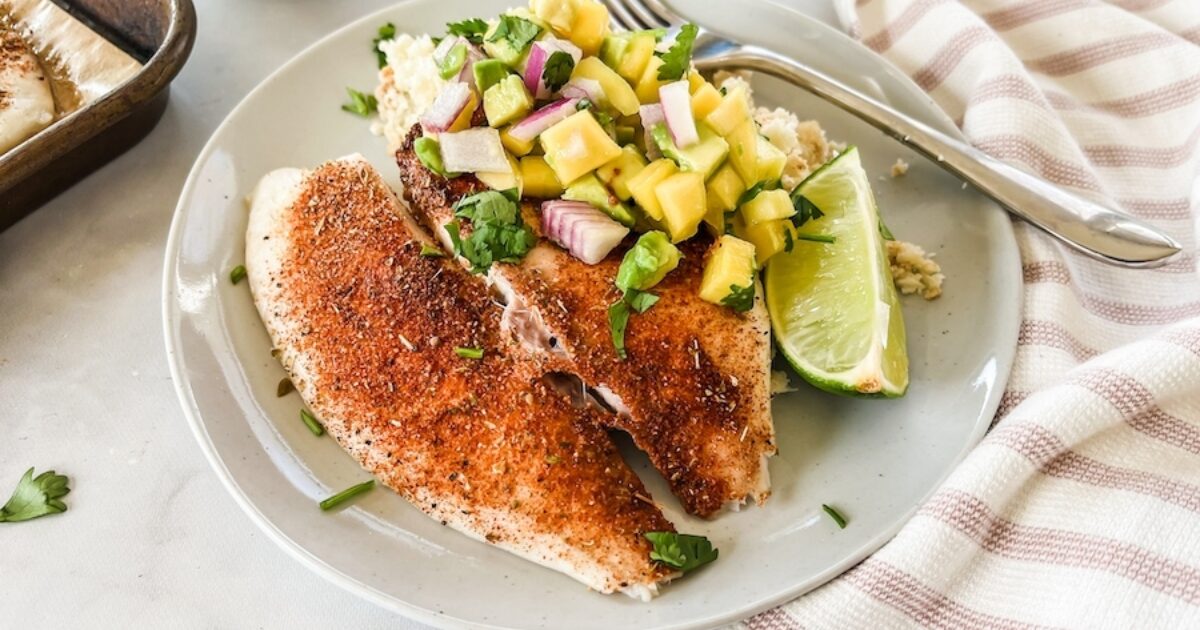 Baked Tilapia with MangoAvocado Salsa