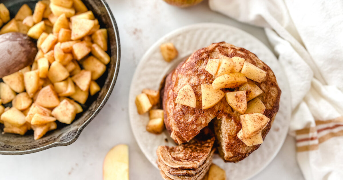 Almond Flour Pancakes with Cinnamon Apples