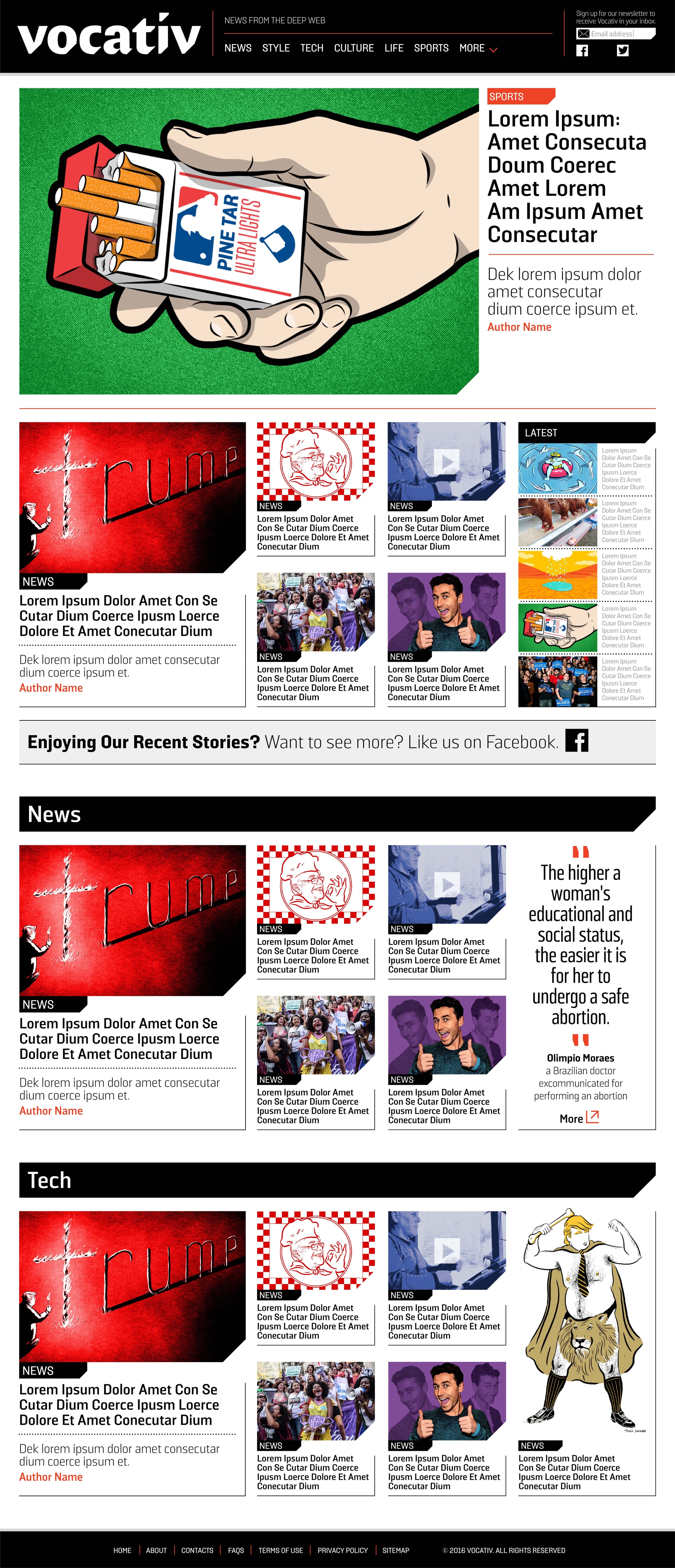 Home page desktop