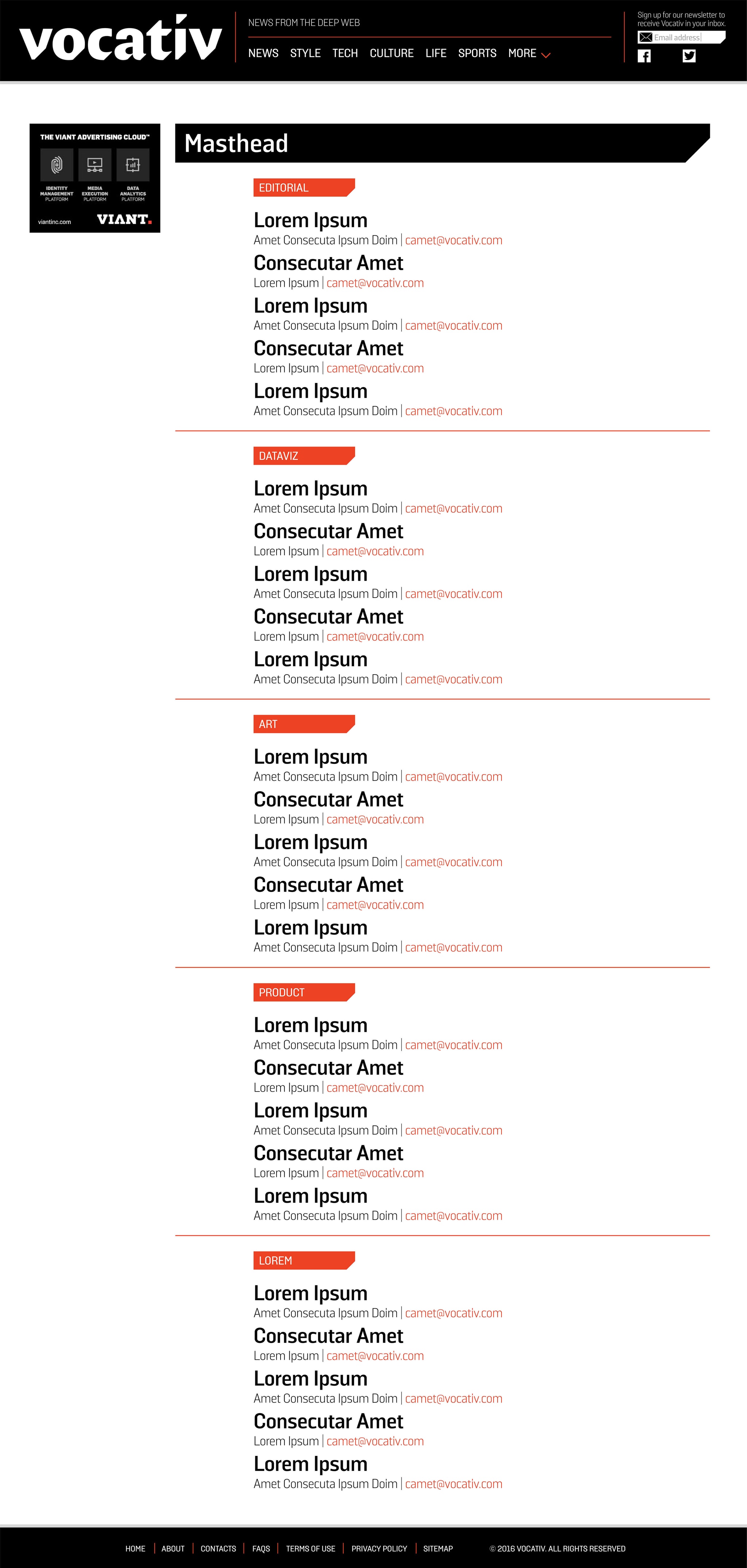 Masthead desktop