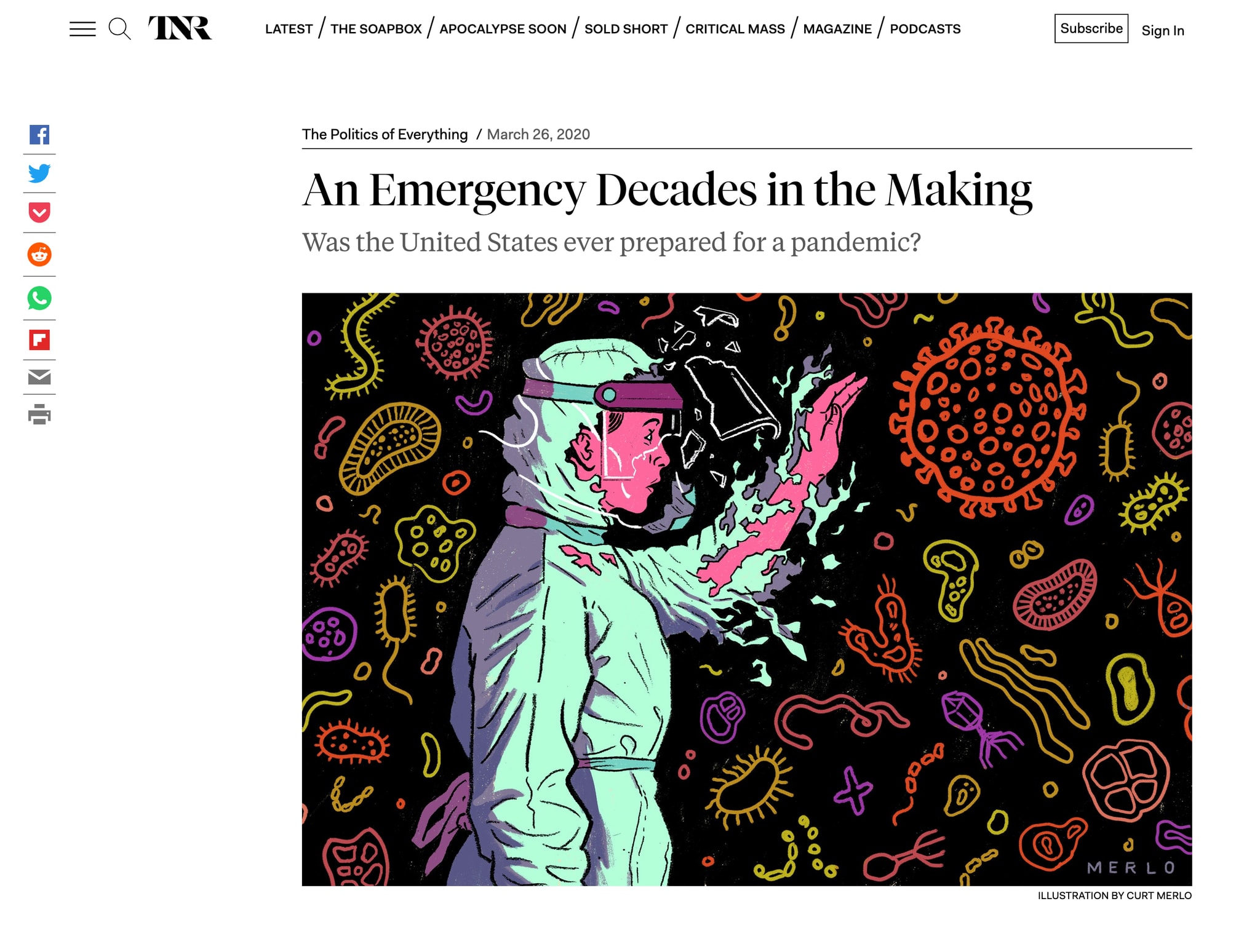 Illustration about how U.S. was not prepared for the pandemic