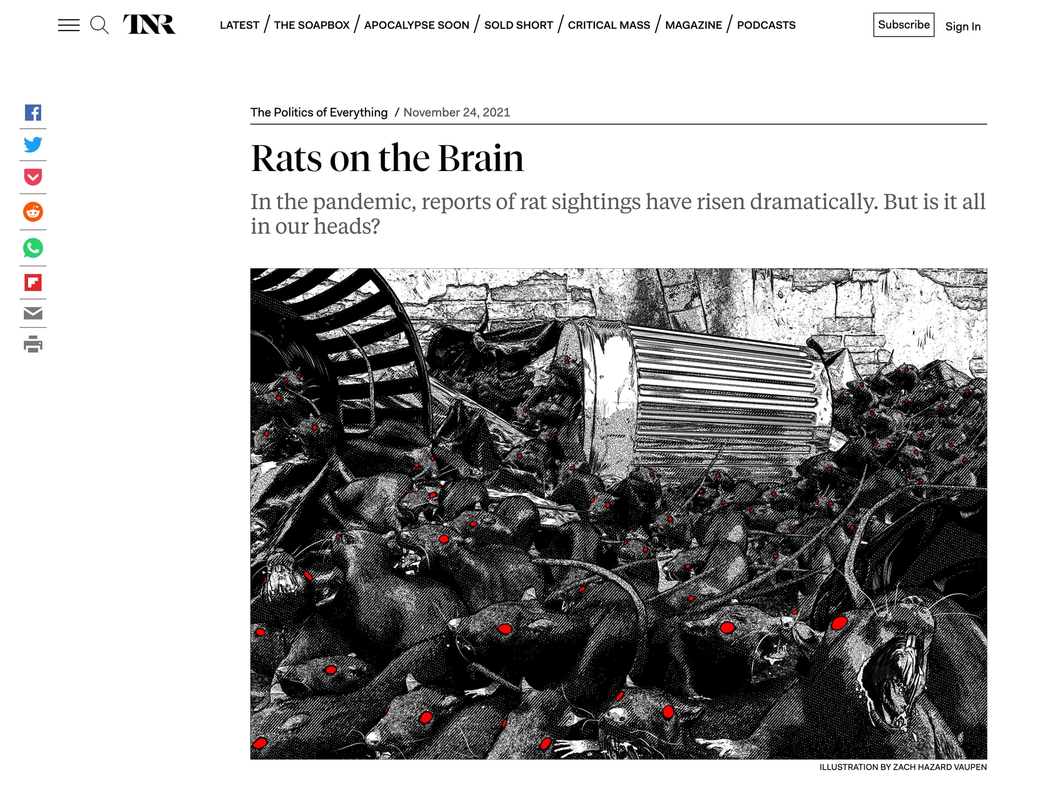 Illustration about invasion of rats during the pandemic