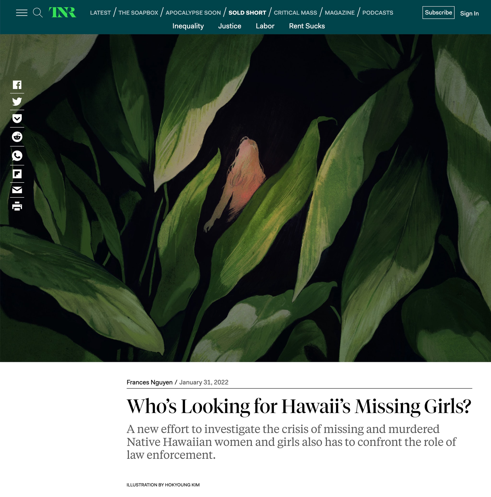 Illustration about Hawaii's missing girls