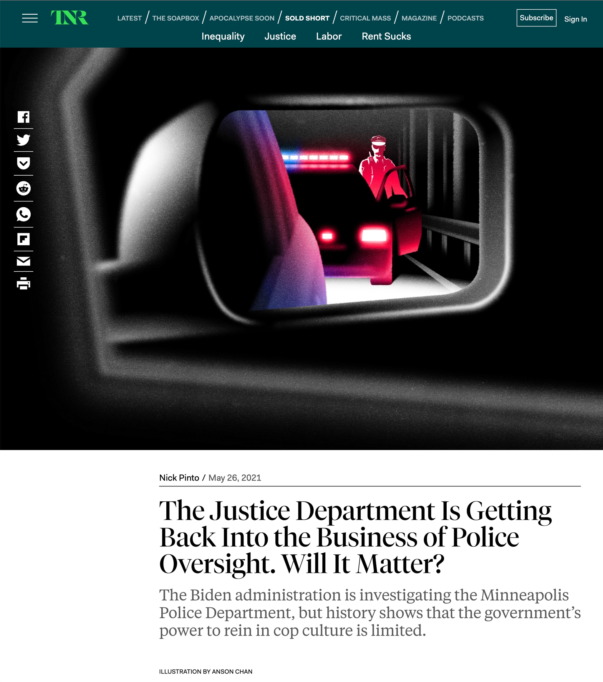 Illustration about the justice department looking into police oversight