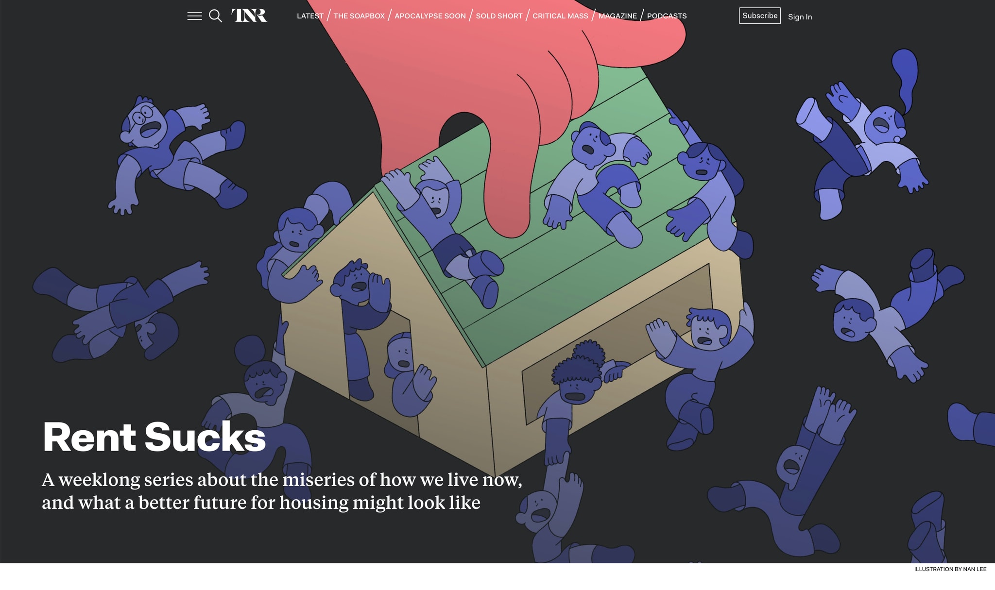 Illustration about why rent sucks