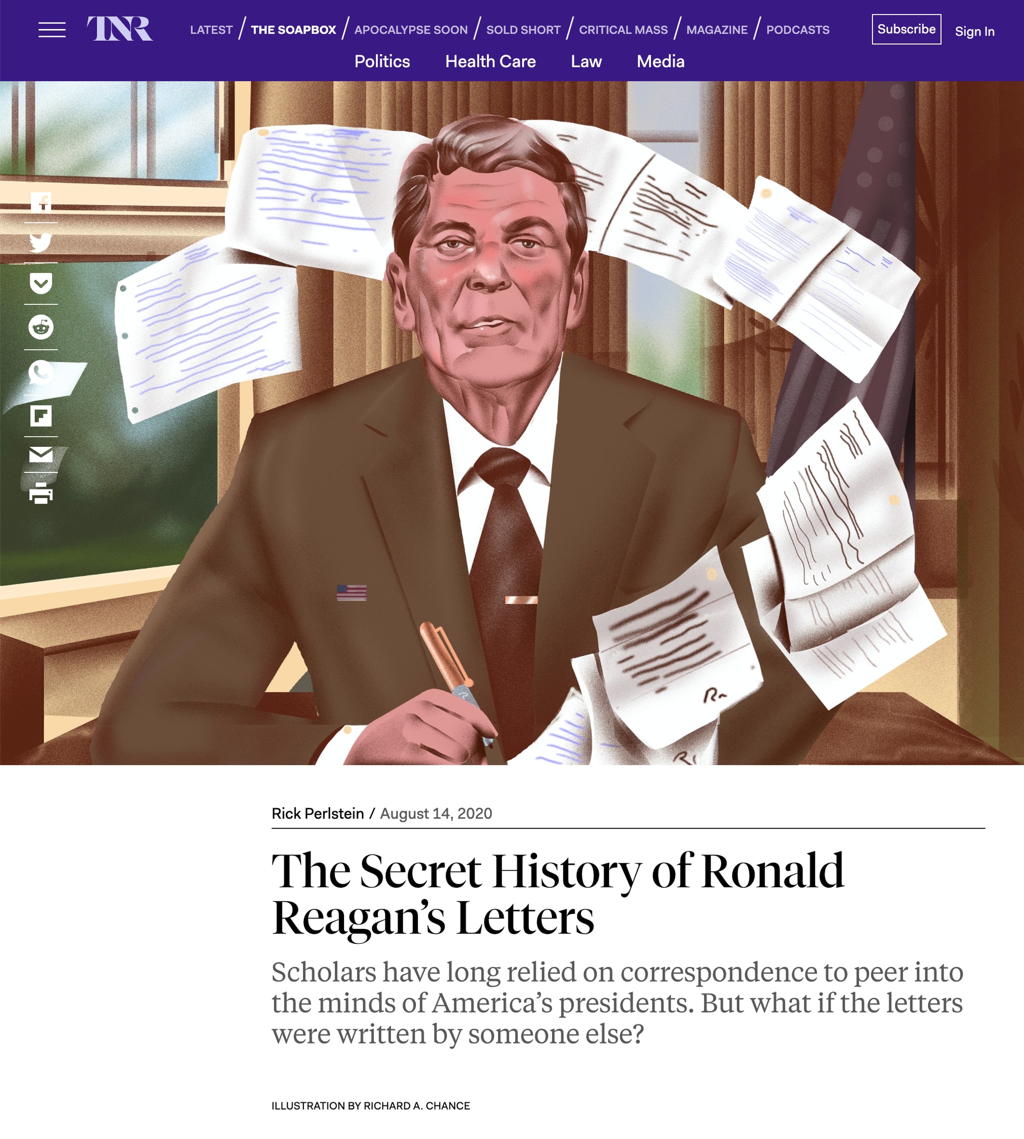 Illustration about Ronald Reagan's letters