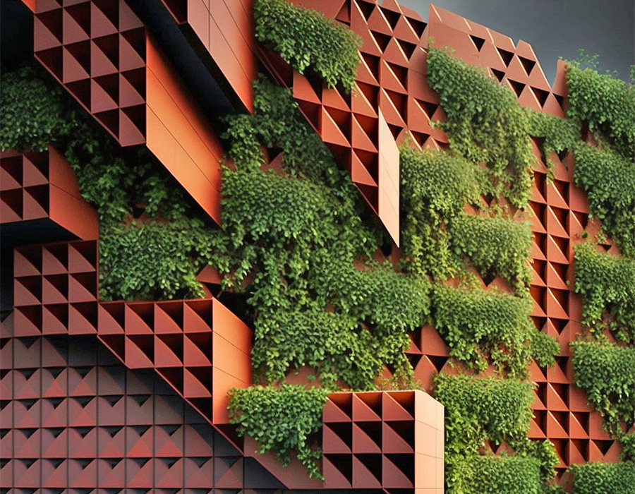 We are collaborating with Henning Larsen to research utilizing AI generator tools to develop a true biophilic green facade that contributes to biodiversity.