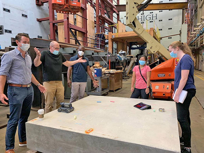 Thornton Tomasetti team members participate in the Concrete Non-destructive Evaluation course taught by Stephen Pessiki and Reyhaneh Abbasi at Lehigh University.