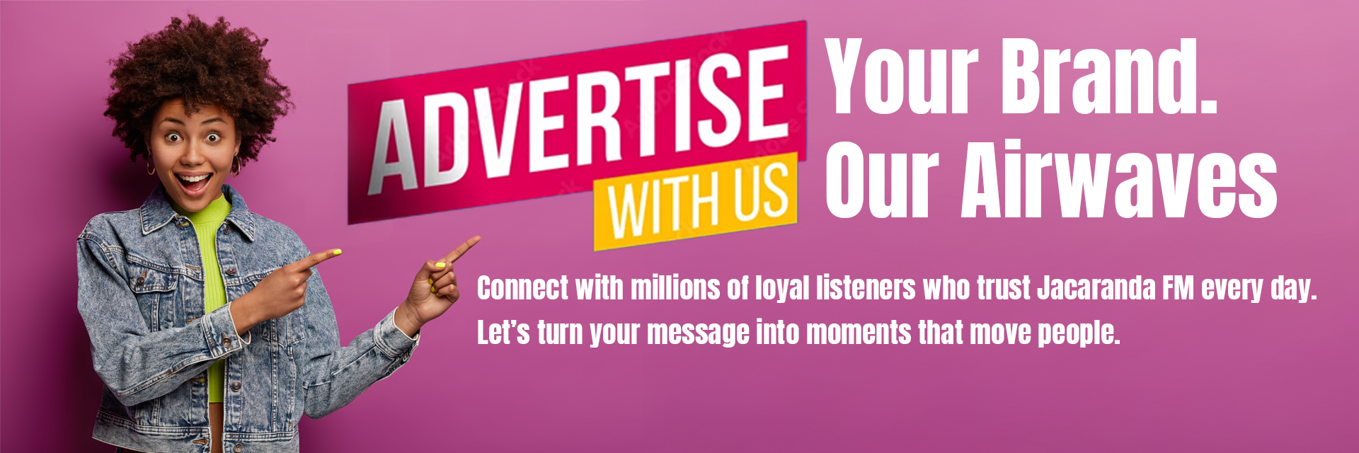 Jacaranda FM ListenUP Banner