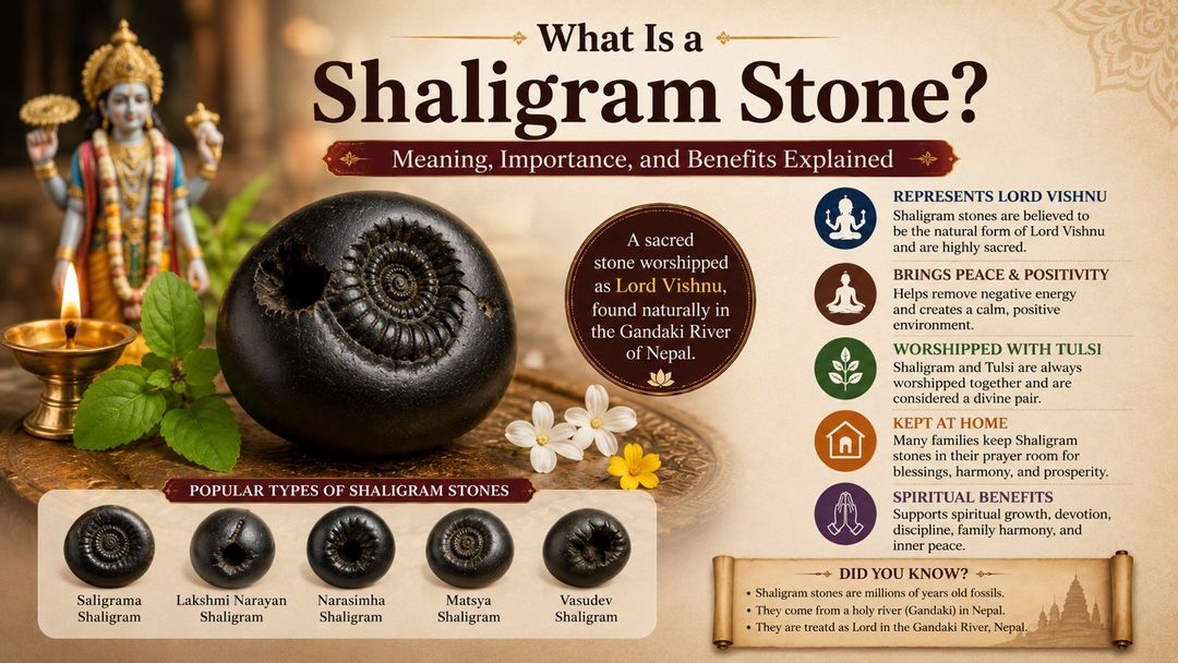 What Is a Shaligram Stone? Meaning, Importance, and Benefits Explained What Is a Shaligram Stone? Meaning, Importance, and Benefits Explained