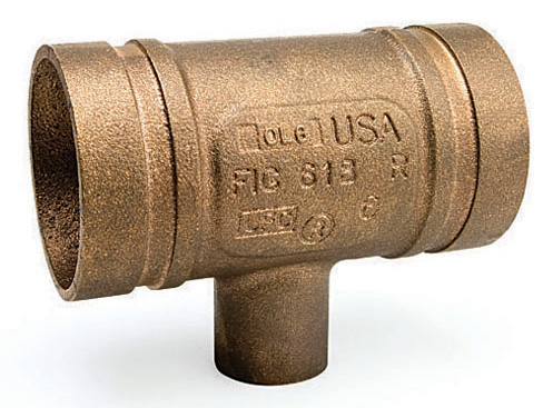 Figure 618 Copper Reducing Tee for groove x groove x cup | ASC