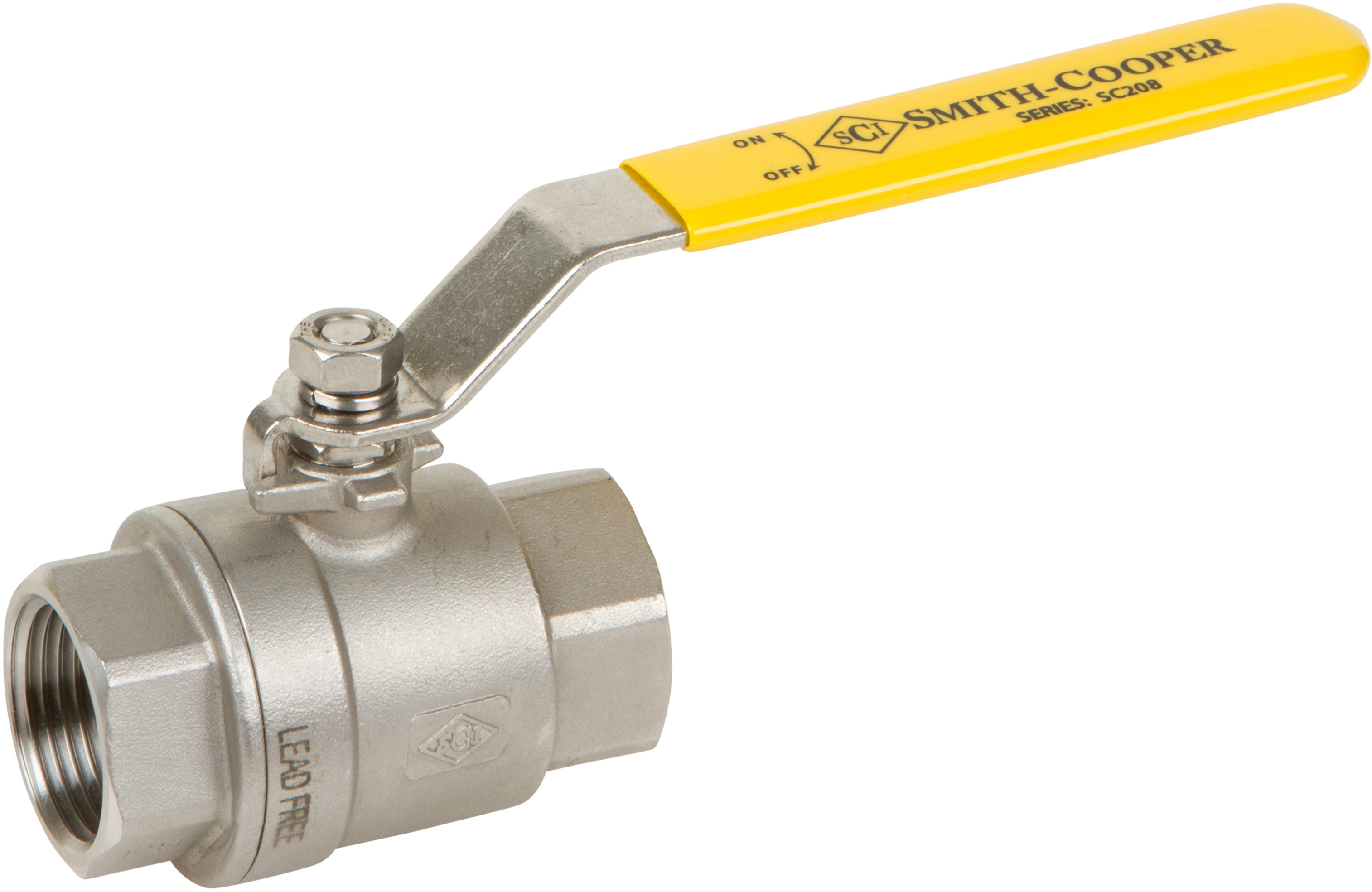 304 Stainless Steel Two-Piece Ball Valve Series SC208 | ASC
