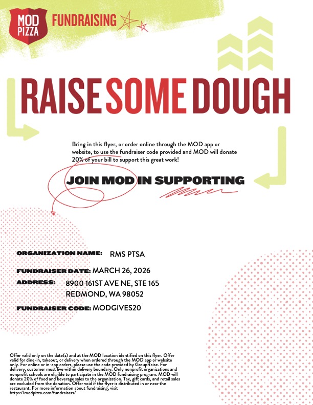MOD Pizza Fundraiser Flyer