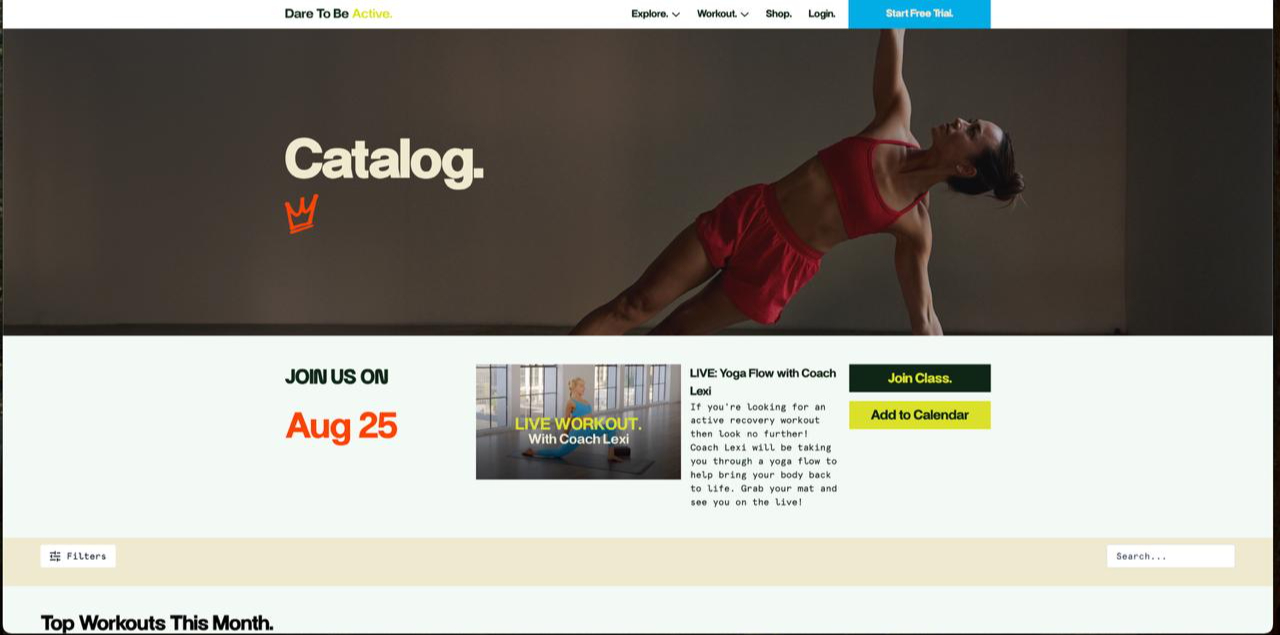 Highlight Your Next Live Event on the Catalog Page