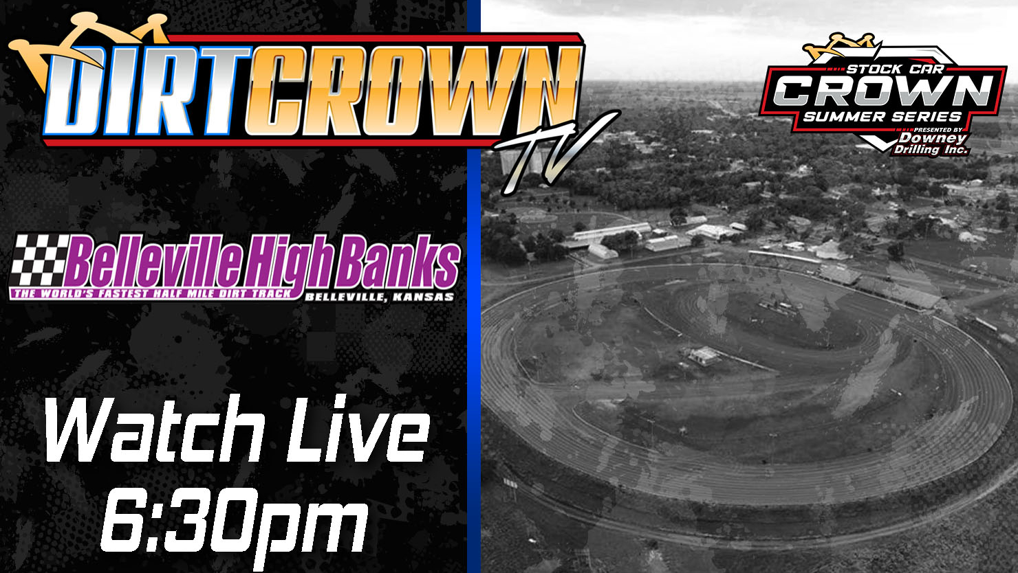 Live: 8/16/25 Dirt Crown Stock Car Summer Series King of the Crossroads from the Belleville High Banks