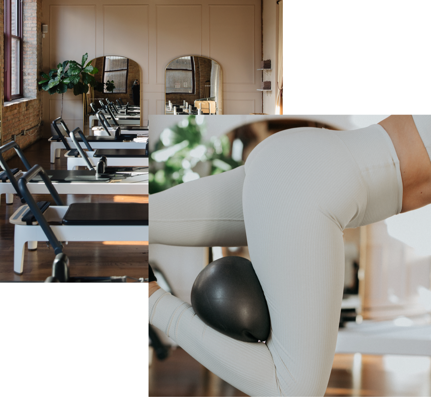 Instructor demonstrating a yoga pose
