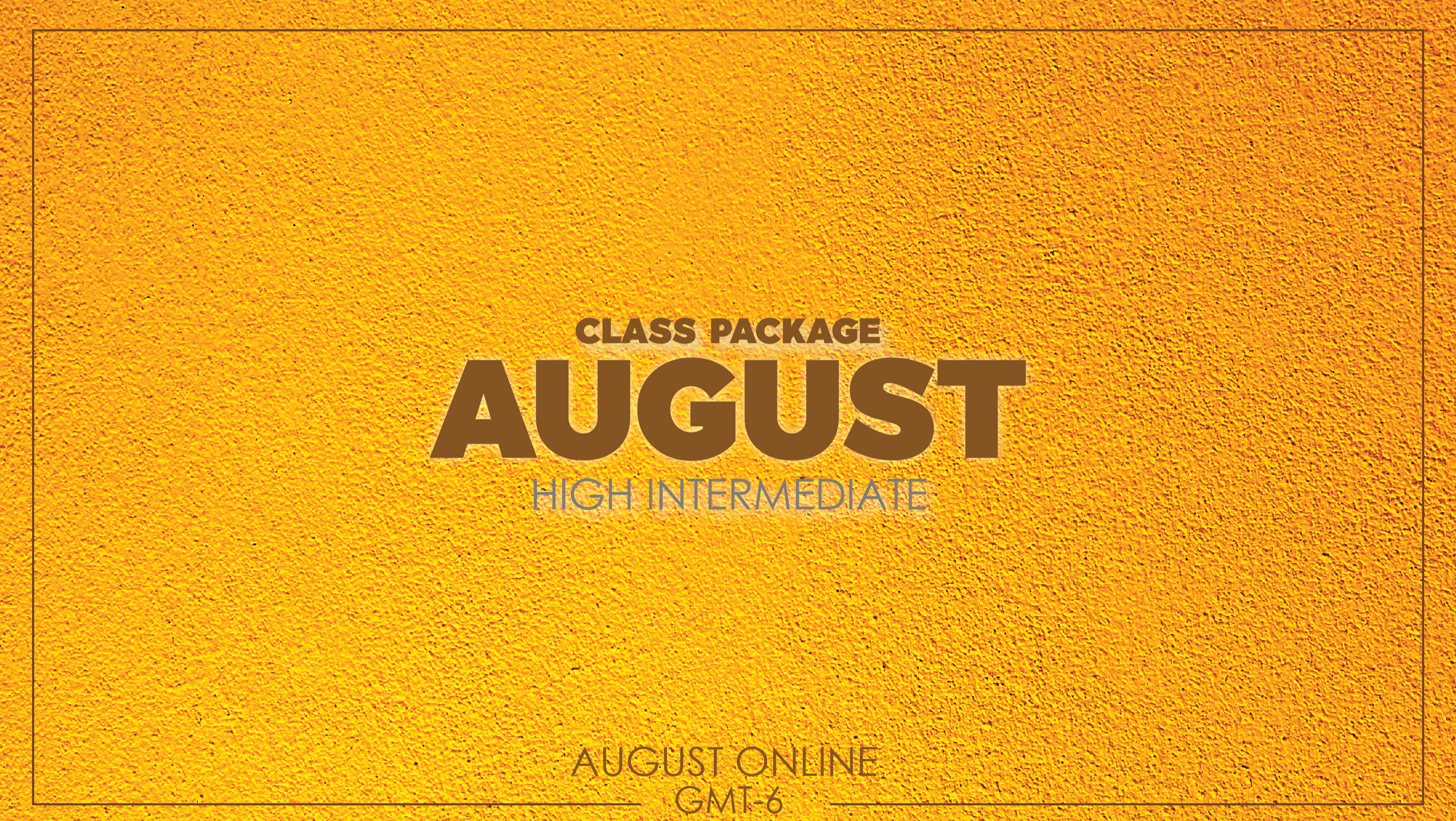 Intermediate Package LIVE classes