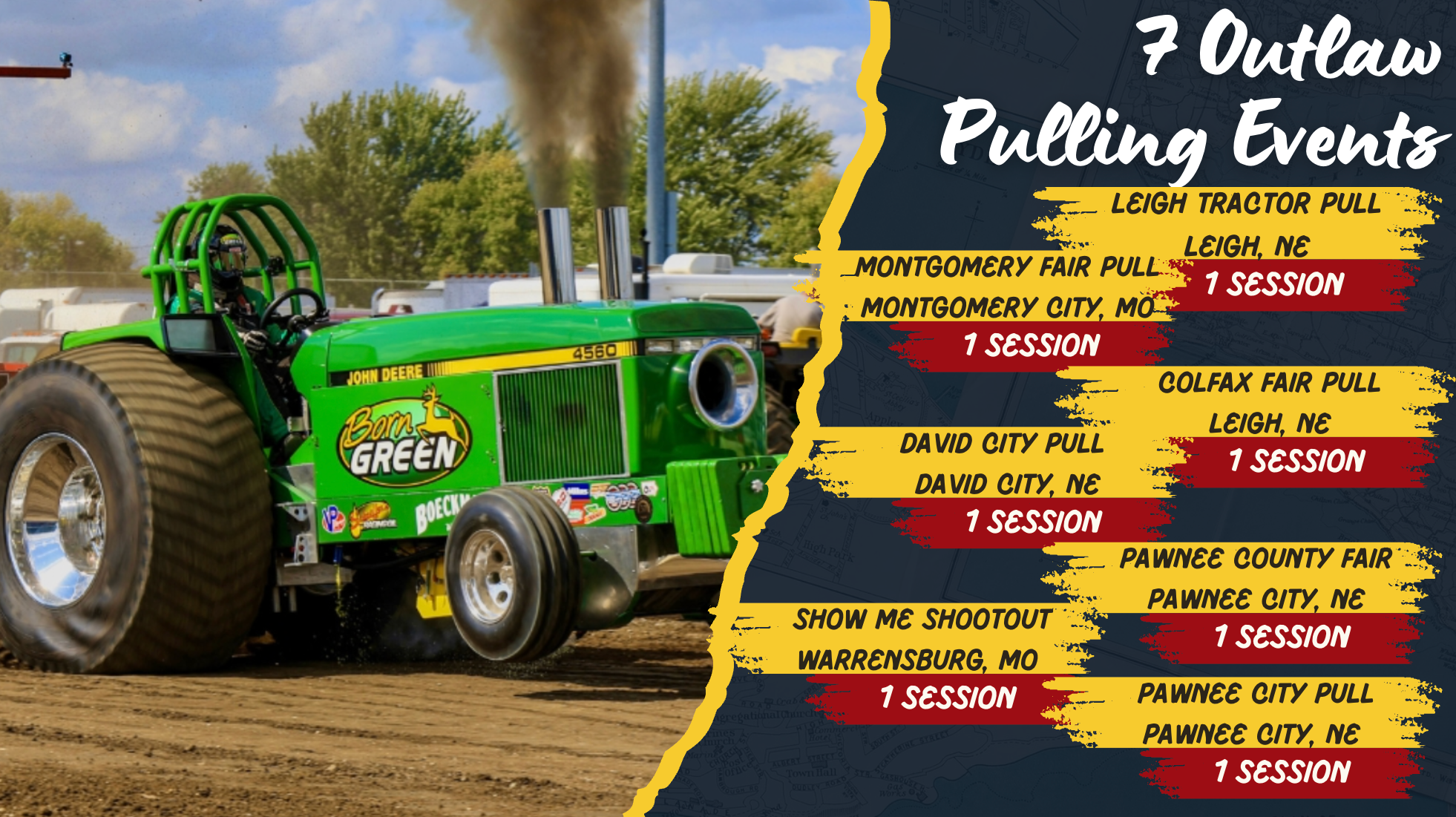 Coming Soon! SEVEN Outlaw Pulling Events!