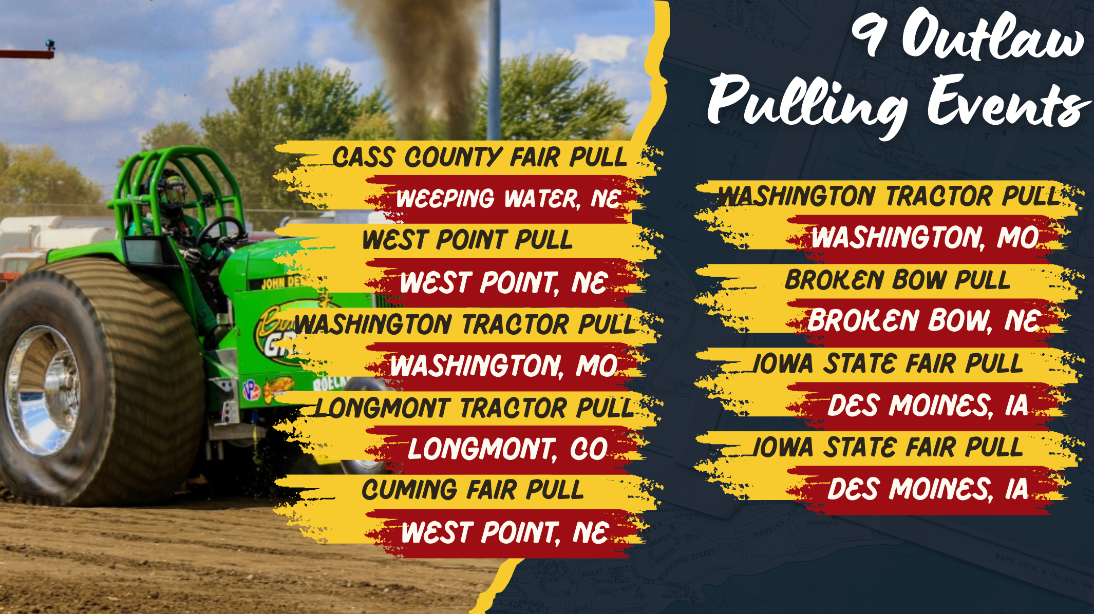 Coming Soon! NINE Outlaw Pulling Events!
