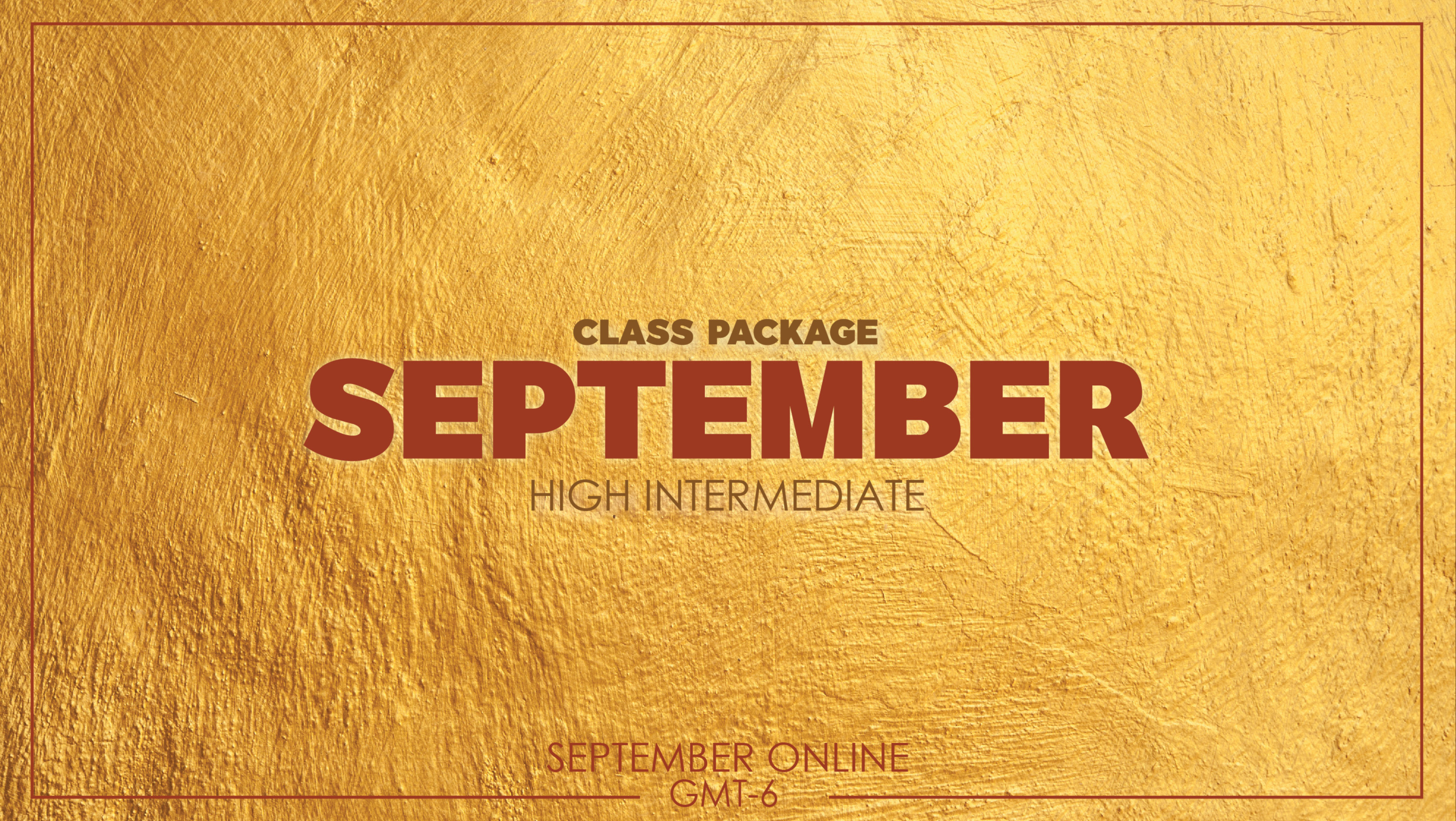 Intermediate Package - Live classes