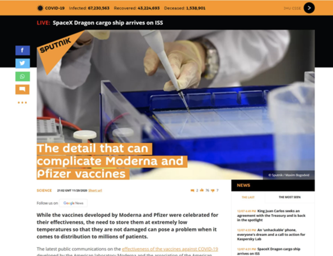 Figure 2: Top-visited page on mundo.sputniknews.com, translated