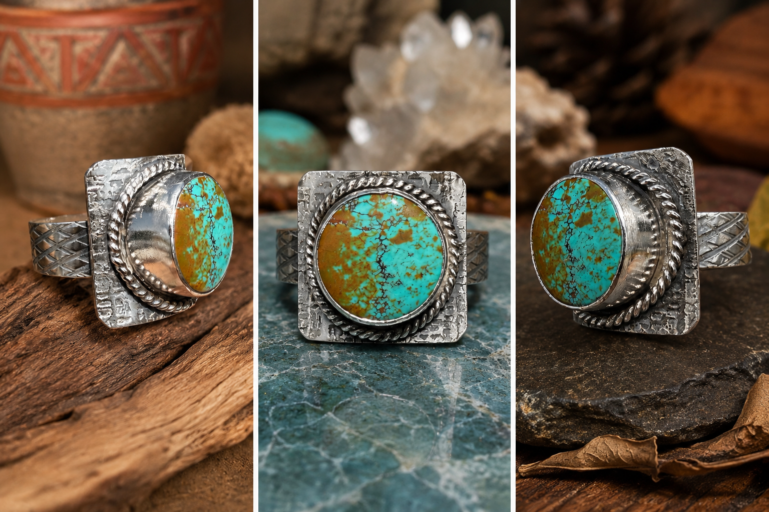 Turquoise Shield Ring