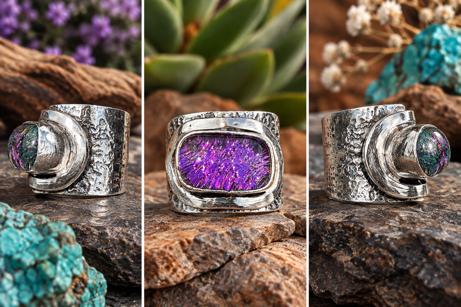 Luminous Dichroic Glass Ring